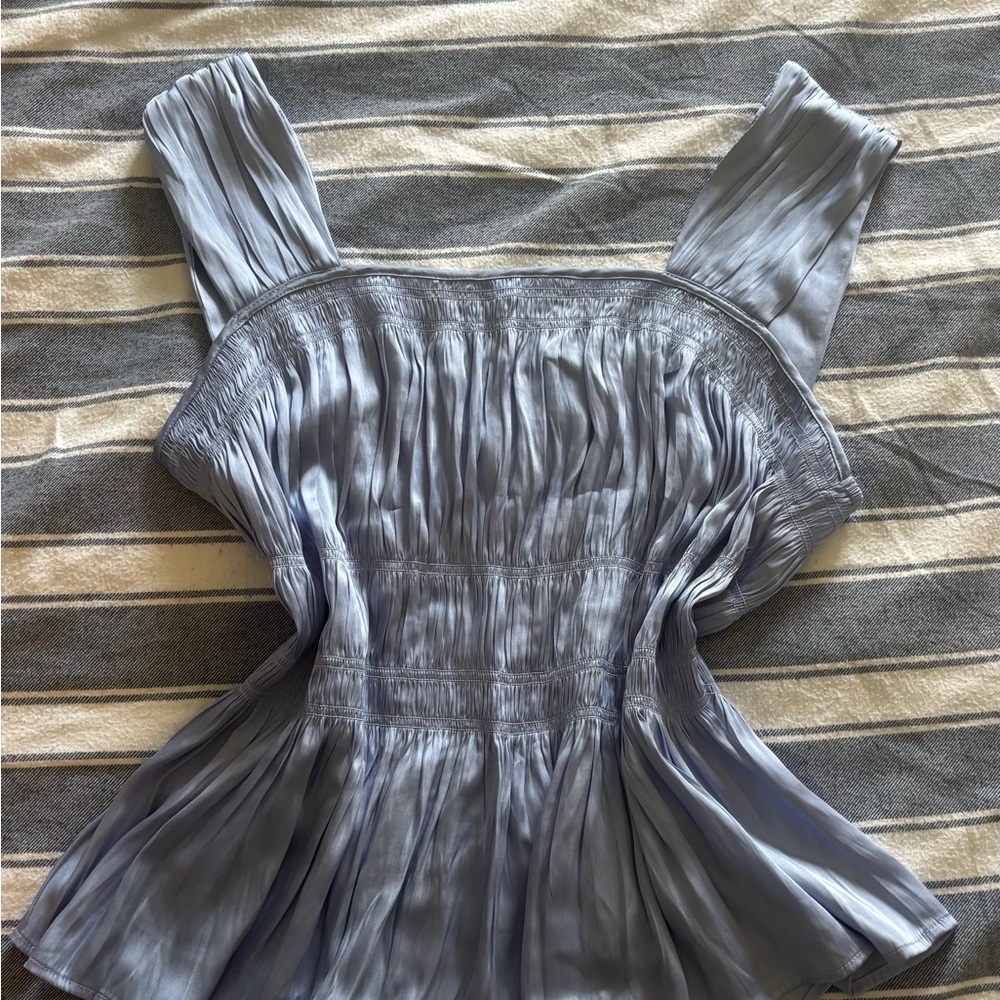 H&M Light Lavender Smocked Pleated Women's Tank Top